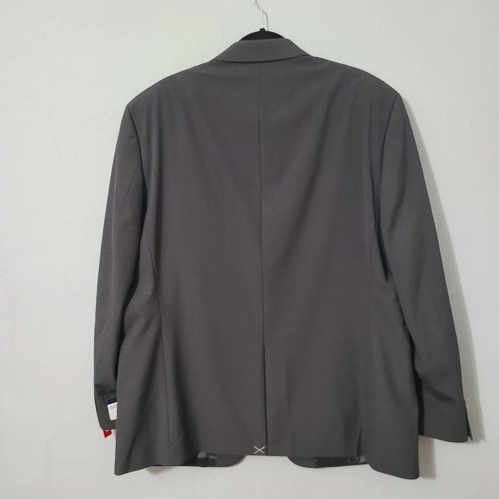Chaps Men's Classic Fit Performance Stretch Suit Jacket Blazer Gray NWT‎ 48L